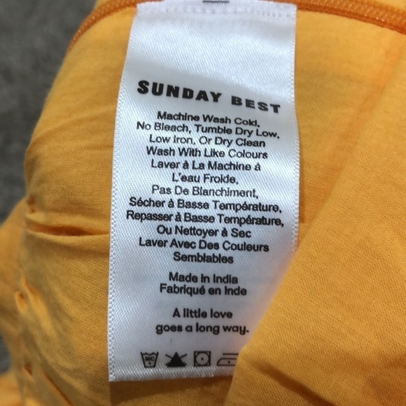 Sunday Best Skirt Size 4 Orange Embroidered Mini - Picture 7 of 9